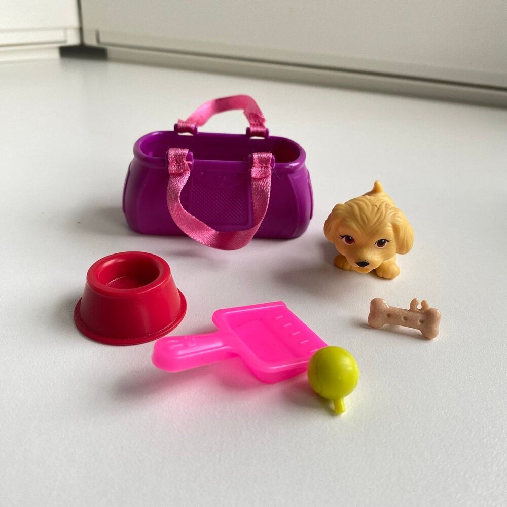 Barbie Pets Dog Puppy, Bone, Bag, Ball Accessories Lot